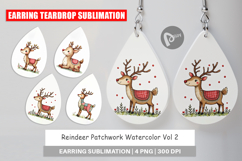 Reindeer Patchwork Earring Product Image 1