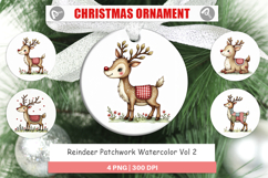 Reindeer Patchwork Ornament Product Image 1