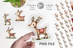 Reindeer Patchwork Sticker Product Image 1