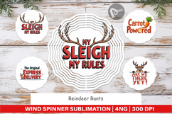 Reindeer Rants Quotes Wind Spinner Product Image 1