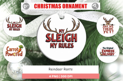 Reindeer Rants Quotes Ornament Product Image 1