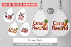 Reindeer Rants Quotes Earring Product Image 1