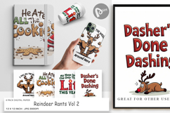 Reindeer Rants Quotes Digital Paper Product Image 1