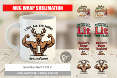 Reindeer Rants Quotes Mug Wrap Product Image 1