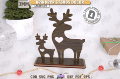 Reindeer Stand Décor Laser Cut|Christmas Decoration|Deer SVG Product Image 1