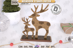 Reindeer Stand Décor Laser Cut|Christmas Decoration|Deer SVG Product Image 1