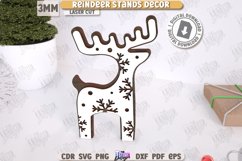 Reindeer Stand Décor Laser Cut|Christmas Decoration|Deer SVG Product Image 1