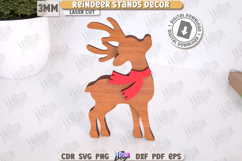 Reindeer Stand Décor Laser Cut|Christmas Decoration|Deer SVG Product Image 1