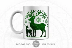 Christmas Reindeer, SVG Cut Files, Reindeer Clipart Product Image 2