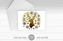 Christmas Reindeer, SVG Cut Files, Reindeer Clipart Product Image 3