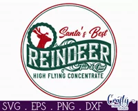Round Vintage Christmas Svg Sign, Reindeer Tack And Feed Product Image 2