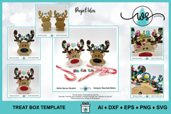 Christmas Reindeer Treat Box, 3D Christmas Paper Gift Box Product Image 11