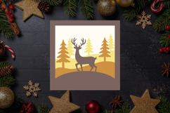 Reindeer Trees Christmas Shadow Box Product Image 1
