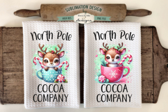 Holiday Kitchen Towel Bundle | 16 Christmas Cocoa PNG Files Product Image 5