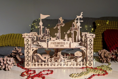 Reindeer Flight School - laser cut file, Glowforge plan SVG Product Image 4