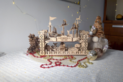 Reindeer Flight School - laser cut file, Glowforge plan SVG Product Image 2