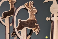 Reindeer Flight School - laser cut file, Glowforge plan SVG Product Image 6