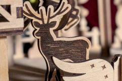 Reindeer Flight School - laser cut file, Glowforge plan SVG Product Image 14