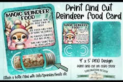 Reindeer Food Teal Print and Cut Card | Magic Reindeer Food Product Image 1