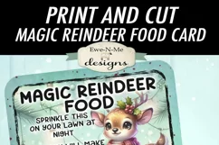 Reindeer Food Green Print and Cut Card | Magic Reindeer Food Product Image 2