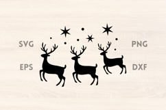 Reindeers with Stars SVG Scene Product Image 1