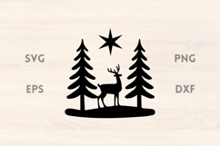 Reindeer Trees and Star SVG Product Image 1