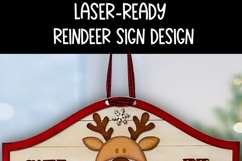 Reindeer Parking Sign Laser Ready SVG | Holiday Laser SVG Product Image 5