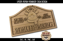 Reindeer Parking Sign Laser Ready SVG | Holiday Laser SVG Product Image 4