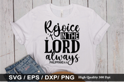 Rejoice in the lord always SVG - Bible Verse Design Product Image 1