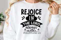 Rejoice in the lord always SVG, Bible Verse SVG Product Image 1