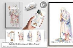 Housework Mom Ghost Digital Paper Product Image 1
