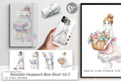 Housework Mom Ghost Digital Paper Product Image 1
