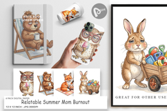 Summer Mom Burnout Digital Paper Product Image 1