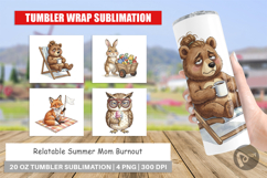 Relatable Summer Mom Burnout Tumbler Product Image 1