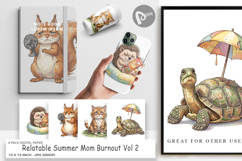 Summer Mom Burnout Digital Paper Product Image 1