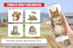 Relatable Summer Mom Burnout Tumbler Product Image 1
