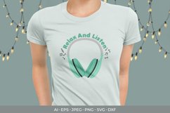 Relax and Listen for T-Shirt Design SVG Product Image 1