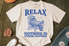 Relax Nothing Is Under Control SVG, Funny Raccoon Shirt Desi Product Image 2