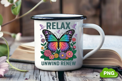 Relax Unwind Renew PNG, Butterfly PNG, Butterfly Clipart Product Image 2