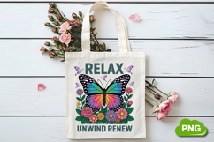 Relax Unwind Renew PNG, Butterfly PNG, Butterfly Clipart Product Image 4