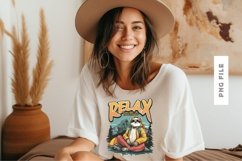 Relax Your Mind Sloth T Shirt Design PNG
