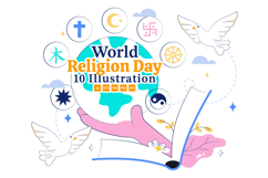10 World Religion Day Illustration Product Image 1