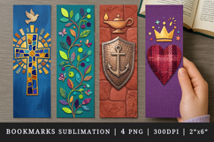 Religion faith printable sublimation bookmark design Product Image 1