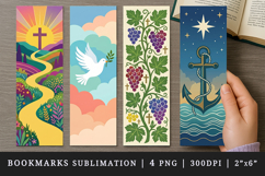 Religion faith printable sublimation bookmark design Product Image 1