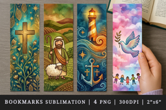 Religion faith printable sublimation bookmark design Product Image 1