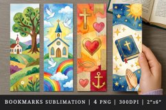 Religion faith printable sublimation bookmark design Product Image 1