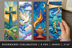 Religion faith printable sublimation bookmark design Product Image 1