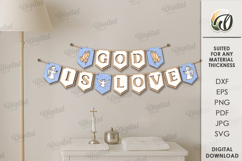 Religious banner Laser Cut. Wall decor SVG Product Image 1