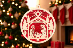 Religious Christmas Ornament SVG Product Image 2