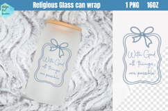 Religious Libbey Can Glass PNG 16 OZ Product Image 1